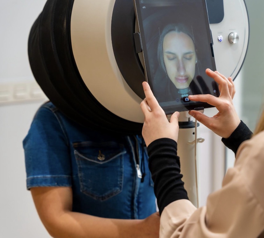 New client skin assessment at Skin by Saif Clinic